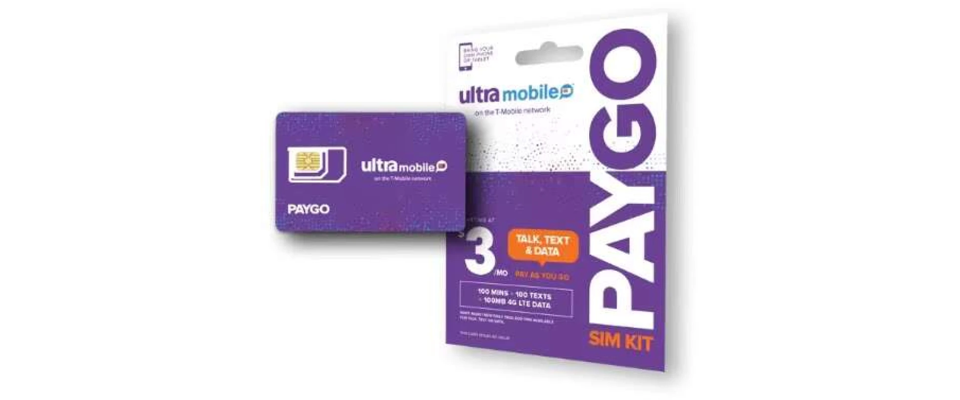 🇺🇸 美国 Ultra Mobile PAYGO 电话卡｜$3低月费｜通话短信流量｜T-Mobile 网络